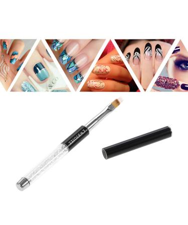 LWBTOSEE 2pc Nail Ombre Brush Set - Gradient Color Painting Pen for UV Gel Polish, Rhinestone Crystal & Acrylic Nail Art (Black & White) - Buy Online on SooperMarket.com