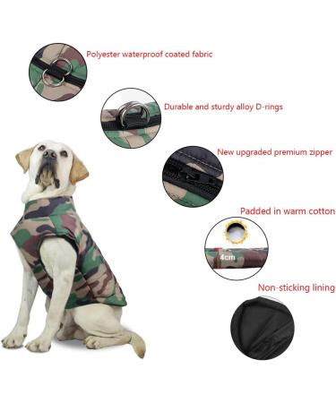 Buy Femax Waterproof Dog Coat - Warm Winter Jacket for Small to Large Dogs | Padded Camouflage Pet Clothing for Cold Weather - Buy Online on SooperMarket.com