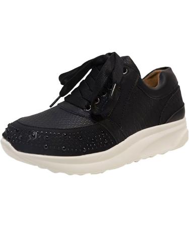ZBYY Women's Non-Slip Breathable Hidden Sneakers, Size 10.5 - Black Walking Shoes for Gym Fitness - Buy Online on SooperMarket.com