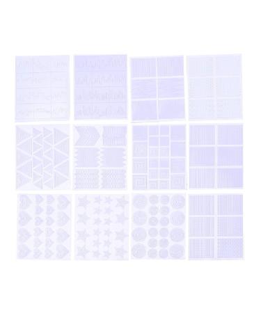36 Sheets Nail Art Stencils Nail Form Guide Stickers Manicure Strips for Nail Art Design