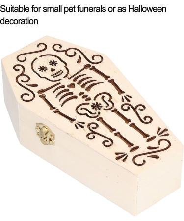 Decorative Wooden Coffin Pet Burial Coffin Gothic Style for Coffin Box for Small Pets for Hamsters for Halloween Party Decor(#2) - Buy Online on SooperMarket.com