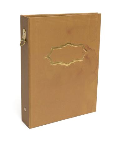 American Crafts Memory Binder 5"X7"-Wanderlust, Vintage W/Gold Foil