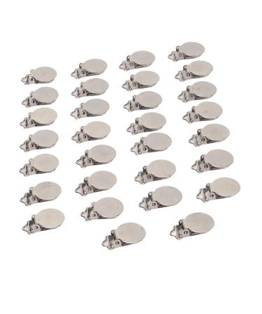 Round pacifier clips made of metal galvanized glossy surfaces pacifier trousers clips Small and tender round pacifier clips stainless steel braces clips