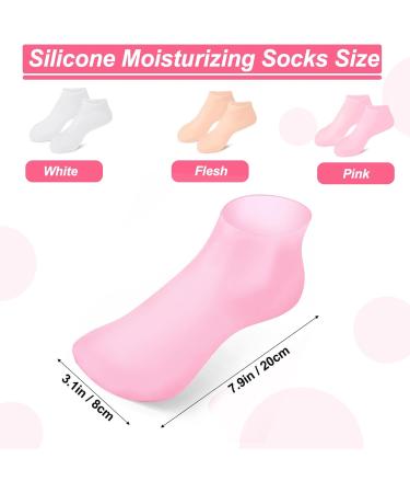 BUSOHA Silicone Socks for Dry Cracked Feet - 3 Pairs Moisturizing Foot Spa Socks for Women in 3 Colors - Buy Online on SooperMarket.com