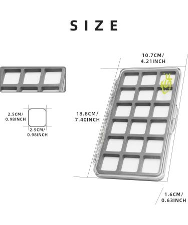SF Slim Fly Box for Fly Fishing - Super Thin Clear Box with 18 Compartments - Buy Online on SooperMarket.com