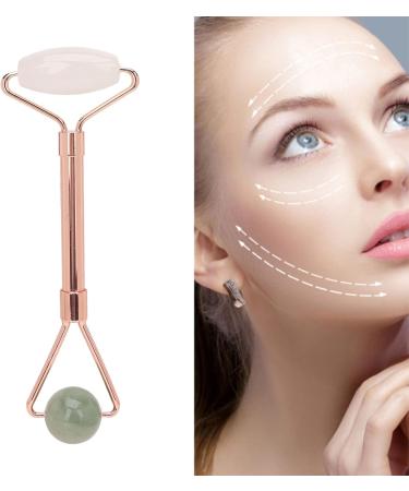 Double Headed Jade Face Roller - Relieve Wrinkles & Soothe Skin | Portable Massage Tool for Facial & Neck Care - Buy Online on SooperMarket.com