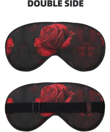 Red Rose Soft Sleep Eye Mask - Breathable Travel Eye Patch for Women | Perfect for Relaxation - Buy Online on SooperMarket.com
