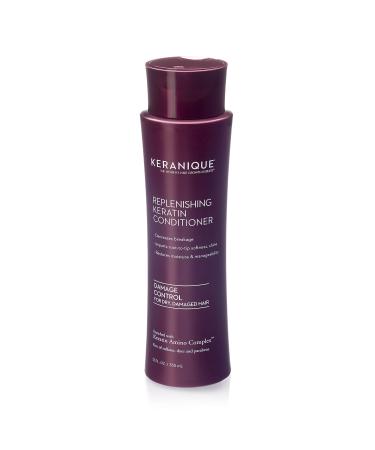 Keranique Anti-Hair Loss Damage Control Hair Growth Stimulating Conditioner with Keratin Amino Complex - Decreases Breakage - Seals Split Ends - Controls Frizz - No Sulfates Dyes or Parabens - 12 Fl. Oz