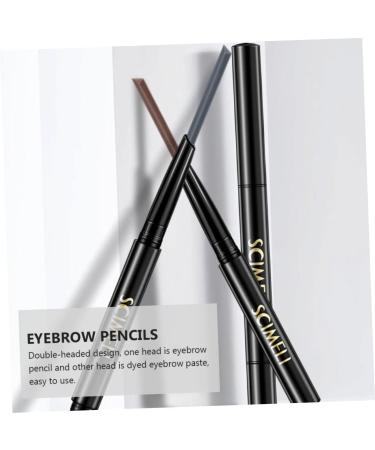 BELLIFFY 2 1 Eyebrow Makeup Tools Eyebrow Waterproof Natural Eyebrow Pen Automatic Rotating Pencil Brow Liner 1 count (Pack of 1) Brown - Buy Online on SooperMarket.com