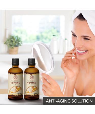 Vitamin E Oil 200ml - Anti-Aging & Wrinkle Care - Rich in Tocopherol - 2x100ml - Buy Online on SooperMarket.com