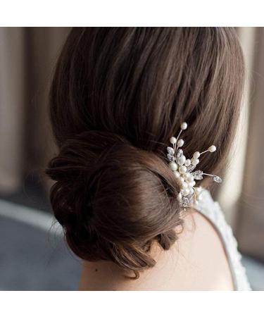Easedaily Silver Rhinestone Bridal Hair Comb - Wedding Hair Accessory for Women - Buy Online on SooperMarket.com