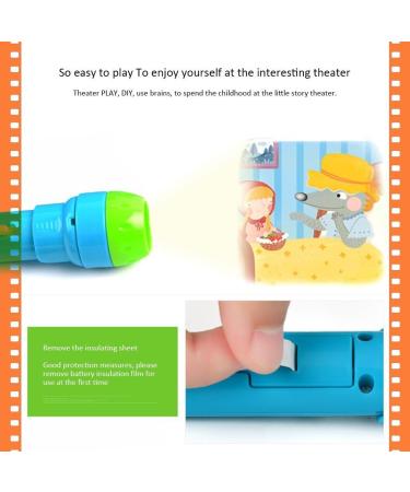 Xrten Projector Flashlight Toy - Children's Projection Lamp with 4 Fairy Tales & 32 Slides | International Shipping Available - Buy Online on SooperMarket.com