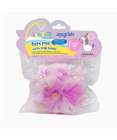 T.Taio Esponjabon Loofah Luffa Loufa Body Wash Ball Shower Bath Puff Soap Sponge  Bubblegum Scented Mesh Pouf Shower Bath Puff Soap Sponge for Kids Boys and Girls