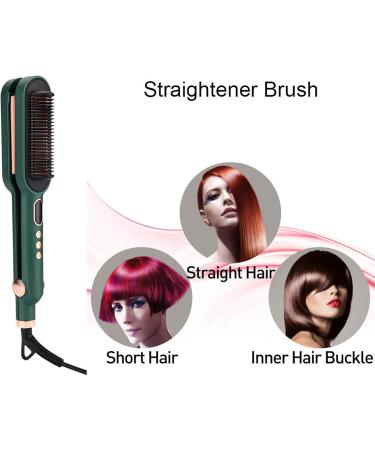 Dual-Purpose Hair Curler & Straightener - Three-Barrel Wave Curling Iron & Comb | Adjustable Heat & LCD Display for Perfect Styling - Buy Online on SooperMarket.com