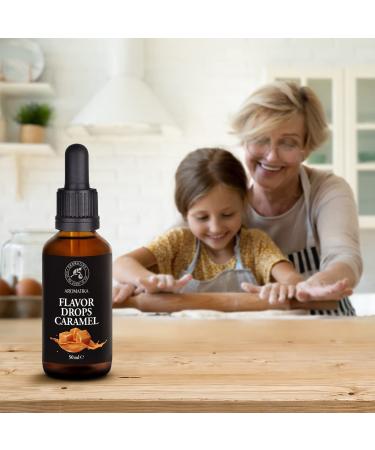 Buy Flavor Drops Caramel 50ml - Calorie-Free Aroma Drops for Food - Vegan Sweetener in Dark Glass Pipette Bottle - Buy Online on SooperMarket.com