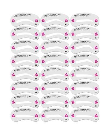 Kalolary 24 PCS Eyebrow Shaping Stencils Kit - DIY Eyebrow Grooming Templates for Perfect Shaping - Buy Online on SooperMarket.com