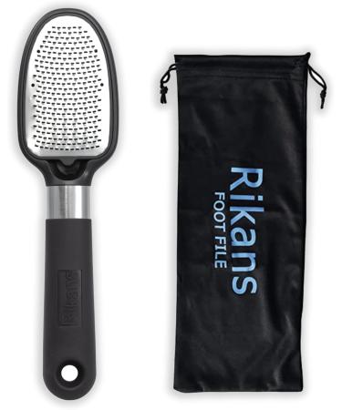 Buy Rikans Foot File - Double-Sided Callus Remover & Foot Scrubber | High-Grade Stainless Steel Pedicure Tool for Wet or Dry Use - Buy Online on SooperMarket.com