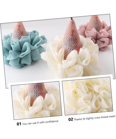 Shop Angoily 3 Pcs Ice Cream Bath Ball - Exfoliating Bath Sponge & Loofah for Men - Soft & Durable Shower Pouf - International Shipping Available - Buy Online on SooperMarket.com