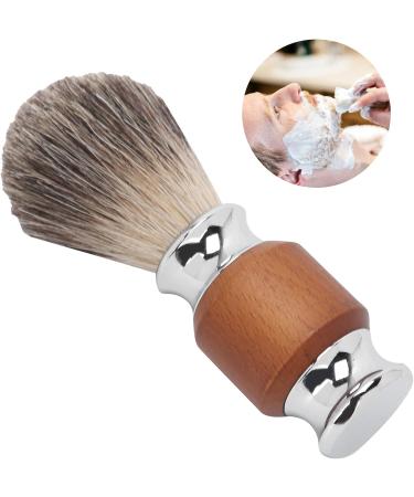 Premium Shaving Brush for Men - Rubber Wood Handle Foaming Trimmer Perfect for Barbers & Salons - Buy Online on SooperMarket.com