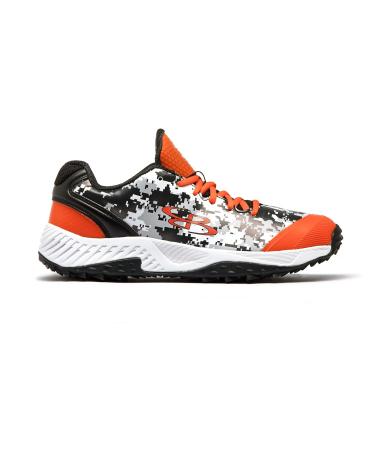 Boombah Men's Dart Digi Camo Turf Shoes - Multiple Colors - Multiple Sizes Black/Orange/White 10