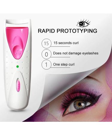 carrub Pink Electric Eyelash Curler Lasting and Portable Shaping Curling Eyelash Clip - Buy Online on SooperMarket.com
