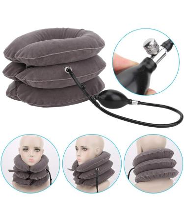 Inflatable Cervical Neck Traction Device Portable Neck Brace Support Stretcher Gray for Neck - Buy Online on SooperMarket.com