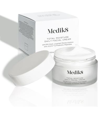 Medik8 Total Moisture Daily Facial Cream Hyaluronic Acid Moisturiser Day & Night Face Cream Clinically Proven Instant Deep & Lasting Moisturisation Fragrance-Free For All Skin Types 50 ml 50ml - Buy Online on SooperMarket.com
