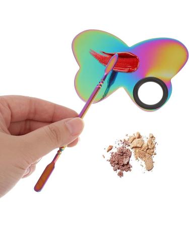 Buy KALLORY Heart-Shaped Stainless Steel Mixing Palette & Spatula Tool for Nail Art | Perfect for Salon & Home - International Shipping Available - Buy Online on SooperMarket.com
