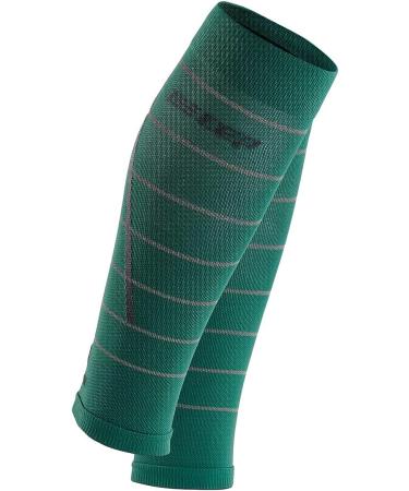 CEP Reflective Green Calf Sleeves - Women II | High Visibility Compression Gear - Buy Online on SooperMarket.com