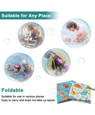 HOTLIKE 2Pcs Waterproof Reusable Wet Bag | Cloth Diaper Organizer for Daycare, Travel, Beach | Double Zipper Storage Bag - Blue - Buy Online on SooperMarket.com
