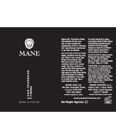 Hair Thickening Fibres by Mane - Direct from the manufacturer - (Black) 15 grams - Buy Online on SooperMarket.com