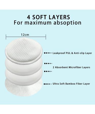 AnAnBaby Non Slip Organic Bamboo Nipple Pads for Breastfeeding 10 Pack  Washable Breast Pads with Washing Bag and Carrying Bag 4 Layers Reusable Nursing Pads 4.74" - Buy Online on SooperMarket.com
