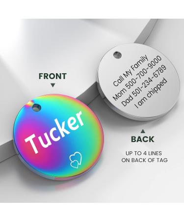 Yehanti Personalized Dog Tag - Engraved Stainless Steel Name Tag for Collars - Custom Name Phone & Address for Dogs Cats & Puppies - Buy Online on SooperMarket.com