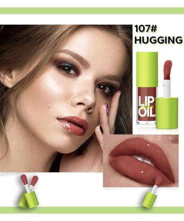 Plumping Lip Oil Gloss | Crystal Jelly Lip Care | Hydrating and Nourishing | Long Lasting Lip Balm | High Shine Liquid Lipstick (7# HUGGING) - Buy Online on SooperMarket.com
