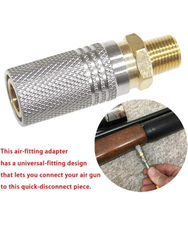Paintball PCP 1/8 NPT Male Thread Coupler Quick Disconnect Adapter - Ideal for HPA CO2 Air Tank Refills - Buy Online on SooperMarket.com