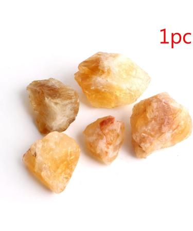 1PC Natural Raw Citrine Ore Crystal Rock Specimen Collection Home Decoration and DIY Gifts Fish Tank Stone Suitable for Home natural stone Brazil Citrine 15-30g - Buy Online on SooperMarket.com