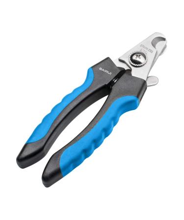Bairui dog nail clips and robust nail clippers for large dogs professional nail cutters for dogs/cats to avoid overlapping the nails including nail files (blue)