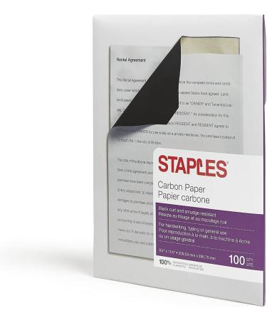 Staples 150912 Carbon Paper 8-1/2-Inch X 11-Inch Black - Buy Online on SooperMarket.com
