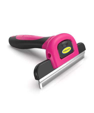 Dakpet's dog brush Unterwolle |Professional brush dog or underwill brush cat |Langhaar cats and dog brushes |Stainless steel subfill brush dogs and cats pink
