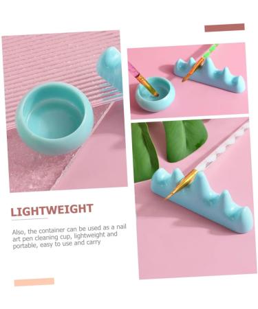 1 Set Nail Art Brush Cup Pen Washing Cup Nail Brush Supplies Nail Art Painting Pen Brush Stand Pens + Pencil Drawing Pens Rack Gel Washing Cups Pen Holder Plastic - Buy Online on SooperMarket.com