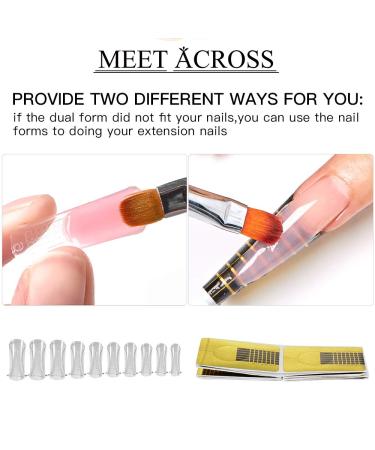 MEET ACROSS Glitter Poly Nail Extension Gel Kit - 3 Colors Builder Set for Quick Building Nail Extensions at Home - Silver, Pink, Blue - Buy Online on SooperMarket.com