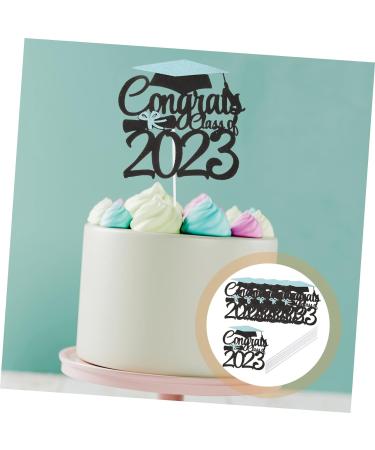 HOMSFOU 24 Pcs Graduation Cake Decorating Graduation Decorations Graduation Cap Cupcake Topper Class a Customs Graduation Party Cake Decorations Phd Cake Picks Ornament Paper Cup - Buy Online on SooperMarket.com