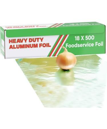 Ox Plastics Freedom Aluminum Foil Wrap | Heavy-Duty 22 Microns 18x500 Ft | Commercial Grade for Food Service | Ideal for Cooking, Roasting, Baking, BBQ & Parties | 1 Pack - Buy Online on SooperMarket.com