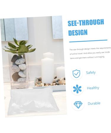 FRCOLOR Foldable Travel Bag Set - 6pcs Clear Airport Liquid Bags Transparent Travel Accessories 53x48cm - Ideal for International Travel - Buy Online on SooperMarket.com
