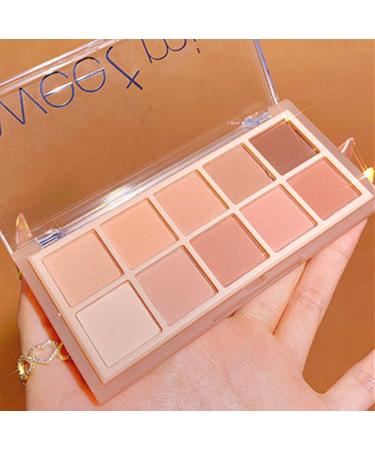 Go Ho 10 Colors Eyeshadow Palette All Matte Nude Eyeshadow Makeup High Pigmented Shades Naturing-Looking High Pigment Waterproof Cool Eye Eyeshadow Palette 05 05 Colors Milk Tea Style