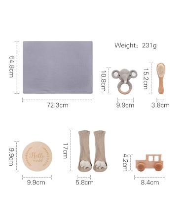 Shop Youuus 6-Piece Baby Gift Set - Newborn Essentials: Bath Towels Handmade Rattles Wooden Toys & More - Perfect for Boys & Girls! - Buy Online on SooperMarket.com