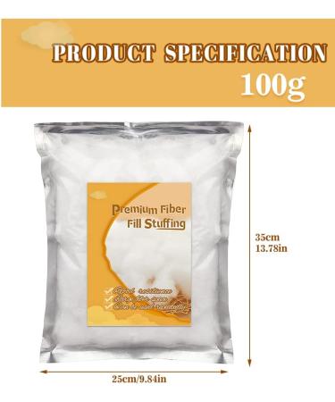 Pillow Fiberfill Stuffing 3.5oz - High Resilience Polyester Cushion Fiber Fill for DIY Crafts and Stuffed Animals - Buy Online on SooperMarket.com