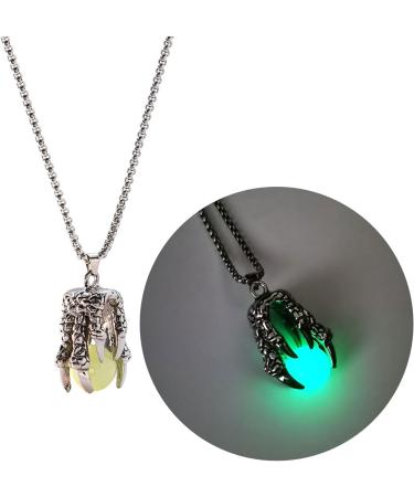 Oralgo Halenkette Dragonkette - Luminous Pearl Pendant Necklace with Natural Stones & Titanium Steel Charm Accessories - Buy Online on SooperMarket.com