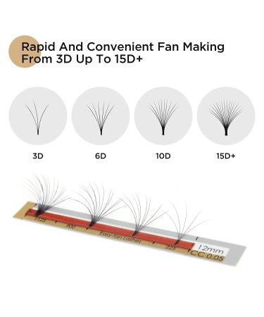 Premium LASHVIEW CC Curl 0.03mm Eyelash Extensions | 8-15mm Mixed Lengths | Faux Mink Russian Volume Lashes | Professional Salon Use - Buy Online on SooperMarket.com