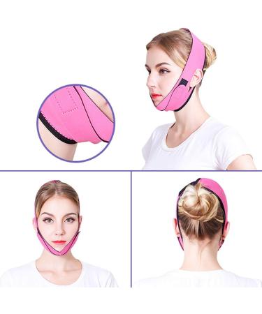 EXCEART Waist Band V Line Waist Cincher Belt Girdle Chin up Cheek Lift Anti-Double Chin V Line Lifting Belt Chin Bandages V Line Chin up Belt Hip Belt Strap Rosy - Buy Online on SooperMarket.com